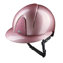 KEP Italia Smart Nova Pink with Pink Glitter Star, polo visor, black chin strap