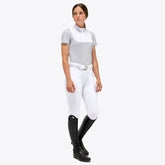 CT Jersey S/S Button Up Competition Polo w/ Decorative Trim