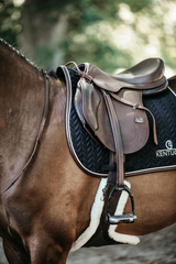 Kentucky Horsewear Saddle Pad Leather Fishbone Jumping