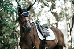 Kentucky Horsewear Saddle Pad Leather Fishbone Jumping