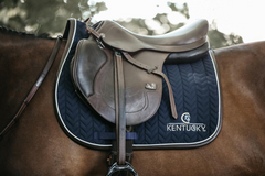 Kentucky Horsewear Saddle Pad Leather Fishbone Jumping