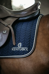 Kentucky Horsewear Saddle Pad Leather Fishbone Jumping