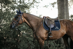 Kentucky Horsewear Saddle Pad Leather Fishbone Jumping