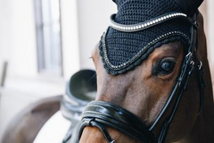 Kentucky Horsewear Fly Veil Long Stone and Pearl