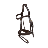 Dy'on D Collection Plaited Flash Noseband Bridle with Pull back