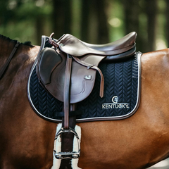 Kentucky Horsewear Saddle Pad Leather Fishbone Jumping
