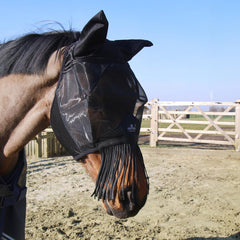 Kentucky Horsewear Fly mask classic with ears & nose tassels