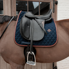 Kentucky Horsewear Saddle Pad Onion Quilt Neon Leather Dressage