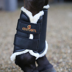 Kentucky Horsewear Brushing Boots Leather Front