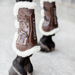 Kentucky Horsewear Vegan Sheepskin Tendon Boots Bamboo Elastic