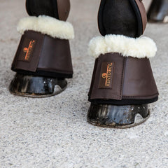 Kentucky Horsewear Sheepskin Leather Overreach Boots