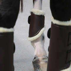 Kentucky Horsewear Brushing Boots Leather Hind Short