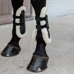 Kentucky Horsewear Vegan Sheepskin Tendon Boots Velcro