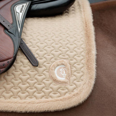 Kentucky Horsewear Saddle Pad Fake Fur Plaited Quilt Jumping