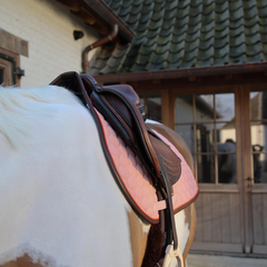 Kentucky Horsewear Saddle Pad Onion Quilt Neon Leather Jumping