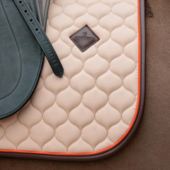 Kentucky Horsewear Saddle Pad Onion Quilt Neon Leather Dressage