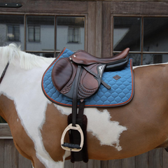 Kentucky Horsewear Saddle Pad Onion Quilt Neon Leather Jumping