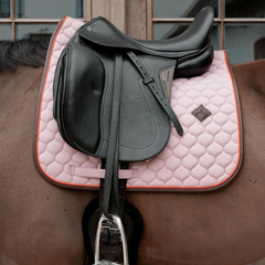 Kentucky Horsewear Saddle Pad Onion Quilt Neon Leather Dressage