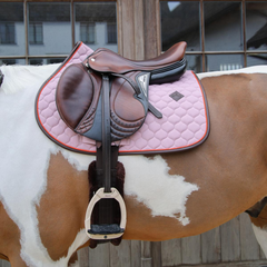 Kentucky Horsewear Saddle Pad Onion Quilt Neon Leather Jumping