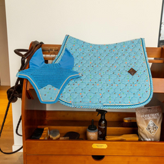 Kentucky Horsewear Saddle Pad Velvet Pied-de-Poule Show Jumping