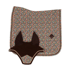Kentucky Horsewear Saddle Pad Velvet Pied-De-Poule Dressage