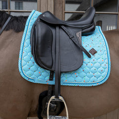 Kentucky Horsewear Saddle Pad Velvet Pied-De-Poule Dressage