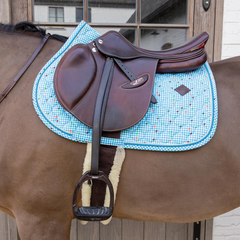 Kentucky Horsewear Saddle Pad Velvet Pied-de-Poule Show Jumping