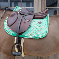 Kentucky Horsewear Saddle Pad Velvet Pied-de-Poule Show Jumping