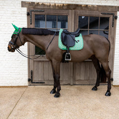Kentucky Horsewear Saddle Pad Velvet Pied-De-Poule Dressage
