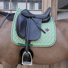Kentucky Horsewear Saddle Pad Velvet Pied-De-Poule Dressage