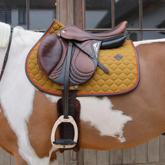 Kentucky Horsewear Saddle Pad Onion Quilt Neon Leather Jumping