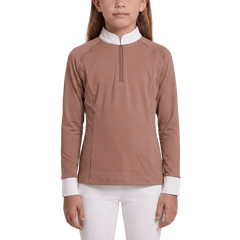 Kentucky Horsewear Show Shirt Girls Classic Long Sleeve Glitter Zipper