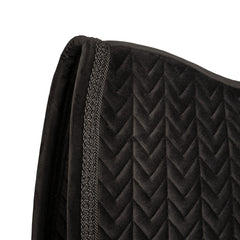 Kentucky Horsewear Saddle Pad Velvet Fishbone Plaited Glitter Rope Dressage