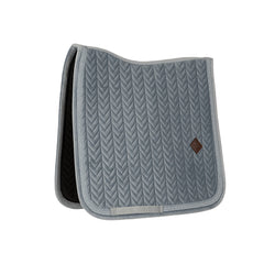 Kentucky Horsewear Saddle Pad Velvet Fishbone Plaited Glitter Rope Dressage