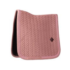 Kentucky Horsewear Saddle Pad Velvet Fishbone Plaited Glitter Rope Dressage