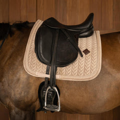 Kentucky Horsewear Saddle Pad Velvet Fishbone Plaited Glitter Rope Dressage
