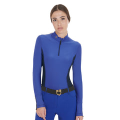 Equestro Women's Long Sleeve Technical Training Polo