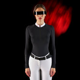 Equestro Ridertechnology Women's Competition Polo L/S with Zip