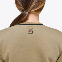 CT Women's Sweatshirt Crew Neck "Train Hard. Ride Easy" Cavalleria Toscana