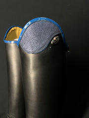 Tricolore Salentino 02 Custom Boots Smooth Black Glitter Blue Top