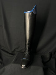 Tricolore Salentino 02 Custom Boots Smooth Black Glitter Blue Top