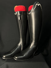DeNiro Bellini Custom Dressage Boots Wrat Black with Pearls and Crystals - In Stock