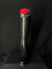 DeNiro Bellini Custom Dressage Boots Wrat Black with Pearls and Crystals - In Stock