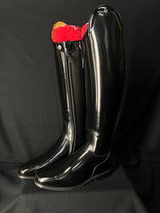 DeNiro Bellini Custom Dressage Boots Brushed Black w/ Patent - In Stock
