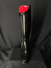 DeNiro Bellini Custom Dressage Boots Brushed Black w/ Patent - In Stock