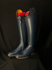 DeNiro Bellini Custom Dressage Boots Wrat Blu Oceano & Infinito Sky - In Stock