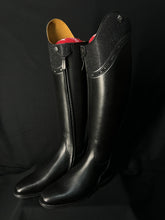 DeNiro Bellini Custom Dressage Boots Wrat Black with Iride Black and Jet Crystals