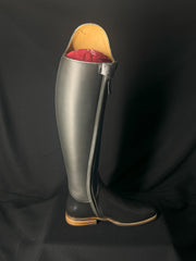 DeNiro Bellini Custom Dressage Boots Brushed Grey with Roseto Grey and Jet Crystals