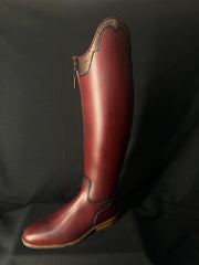 DeNiro Raffaello Custom Dressage Boots Wrat Mosto with Buongiorno Brown
