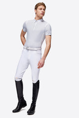 RG Men's Jersey S/S Zip Competition Polo - Light Grey